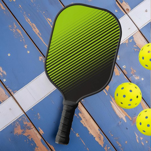 Modern Neon Green Black Sports Flip Fade Pickleball Schläger