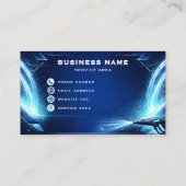 Modern Neon Streams Residential Pressure Washing Visitenkarte (Rückseite)