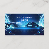 Modern Neon Streams Residential Pressure Washing Visitenkarte (Vorderseite)