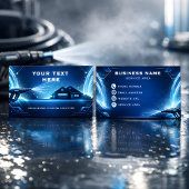 Modern Neon Streams Residential Pressure Washing Visitenkarte