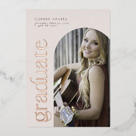 Modern Neutral Arch Foil Invitation Folieneinladung