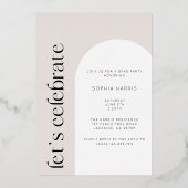 Modern Neutral Arch Foil Invitation Folieneinladung (Rückseite)