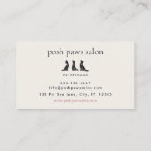 Modern Neutral Cat Grooming Appointment  Terminkarte (Rückseite)