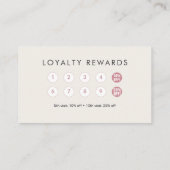 Modern Neutral Cat Grooming Loyalty Card Treuekarte (Rückseite)