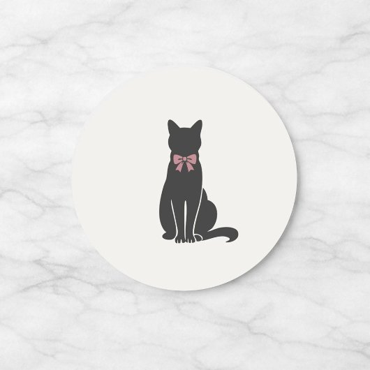 Modern Neutral Cat Seal Sticker