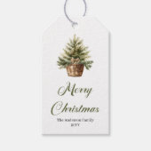 Modern Neutral Christmas Tree Holiday Gift Label Geschenkanhänger (Vorderseite)