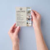 Modern Neutral Cleaning Services Photo Logo Flyer (Gruppe)