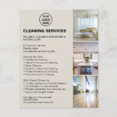 Modern Neutral Cleaning Services Photo Logo Flyer (Vorne)