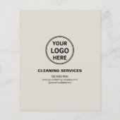 Modern Neutral Cleaning Services Photo Logo QR Flyer (Hinten)