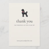Modern Neutral Dog Groomer Business Insert | Dankeskarte (Vorderseite)