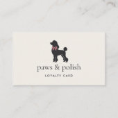 Modern Neutral Dog Groomer Loyalty Card | Editable Treuekarte (Vorderseite)