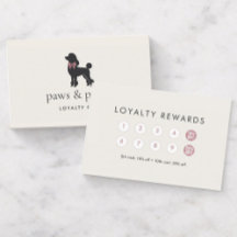 Modern Neutral Dog Groomer Loyalty Card | Editable