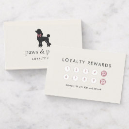 Modern Neutral Dog Groomer Loyalty Card | Editable Treuekarte