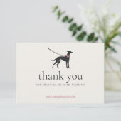 Modern Neutral Dog Walker Business Insert | Thank Dankeskarte (Stehend Vorderseite)