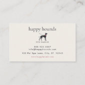 Modern Neutral Dog Walker | Minimalist Dog Walking Terminkarte (Rückseite)