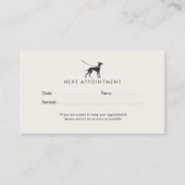 Modern Neutral Dog Walker | Minimalist Dog Walking Terminkarte (Vorderseite)