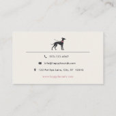 Modern Neutral Dog Walker | Minimalist Dog Walking Visitenkarte (Rückseite)