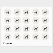 Modern Neutral Dog Walker Seal Sticker (Blatt)