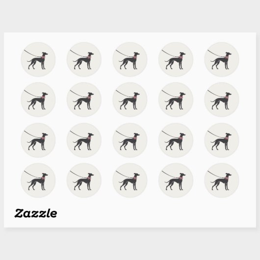 Modern Neutral Dog Walker Seal Sticker (Blatt)
