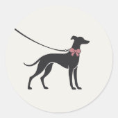 Modern Neutral Dog Walker Seal Sticker (Vorderseite)