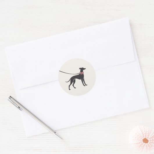 Modern Neutral Dog Walker Seal Sticker (Umschlag)