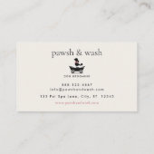 Modern Neutral Mobile Dog Groomer Appointment Terminkarte (Rückseite)