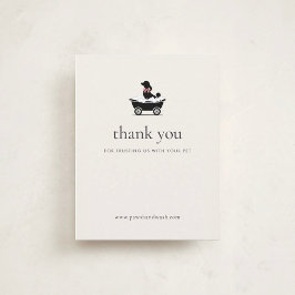 Modern Neutral Mobile Dog Groomer Insert | Dankeskarte