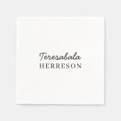 Modern Neutral Monogram Design Serviette (Vorderseite)