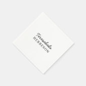 Modern Neutral Monogram Design Serviette (Ecke)