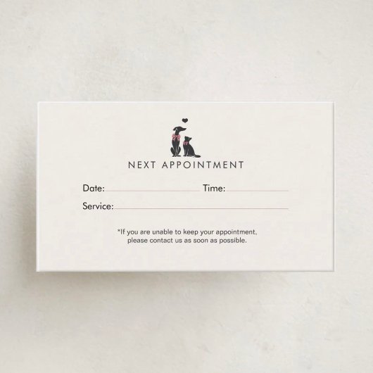 Modern Neutral Pet Sitter Appointment | Editable Terminkarte