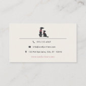 Modern Neutral Pet Sitter Dog Walker | Editable Visitenkarte (Rückseite)