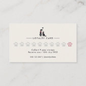 Modern Neutral Pet Sitter Dog Walker  Treuekarte (Rückseite)