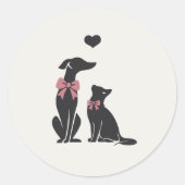 Modern Neutral Pet Sitter Seal Sticker (Vorderseite)
