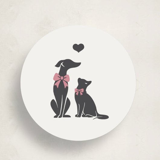 Modern Neutral Pet Sitter Sticker