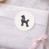 Modern Neutral Poodle Seal Sticker