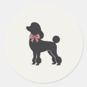 Modern Neutral Poodle Seal Sticker (Vorderseite)