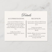 Modern Neutral QR Code Wedding Details & RSVP Begleitkarte (Rückseite)