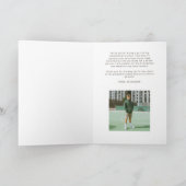 Modern Neutral Stripes Graduation Thank You Dankeskarte (Innenseite)