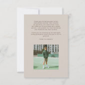 Modern Neutral Stripes Graduation Thank You Dankeskarte (Rückseite)