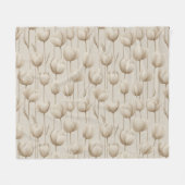 Modern Neutral Tulip Ivory Floral Pattern Fleecedecke (Vorderseite (Horizontal))