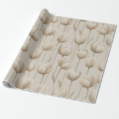 Modern Neutral Tulip Ivory Floral Pattern Geschenkpapier (Ungerollt)