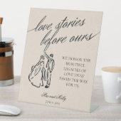 Modern Neutral Wedding Family Generation Heritage Sockelschild (In Situ)