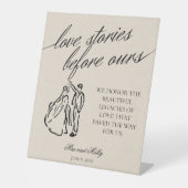 Modern Neutral Wedding Family Generation Heritage Sockelschild (Vorderseite)