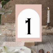 Modern Neutral Wedding Table Numbers Tischnummer
