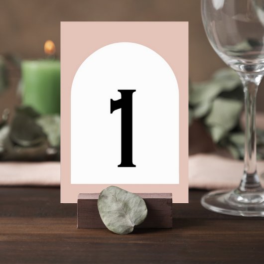 Modern Neutral Wedding Table Numbers Tischnummer