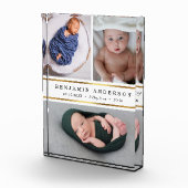 Modern New Baby Birth Stats Foto Collage (Rechts)