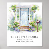 Modern New Home Simple Watercolor Poster (Vorne)