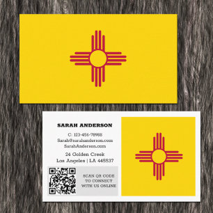 Modern New Mexico Business Card, Flag / USA Visitenkarte