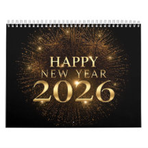 modern new year 2026 wall calendar