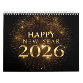 modern new year 2026 wall calendar kalender